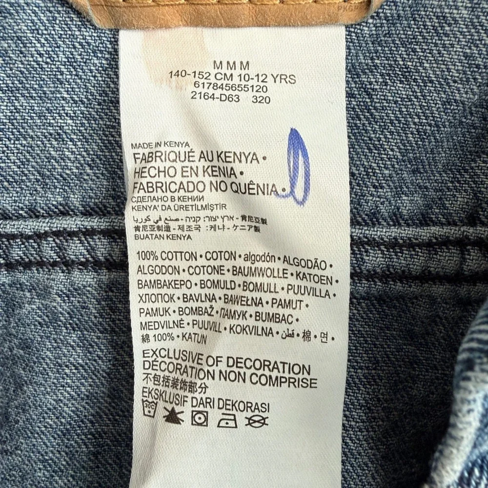 Levi's‎ Denim Trucker Jacket Size 10-12 Medium Blue Classic Western Aesthetic
